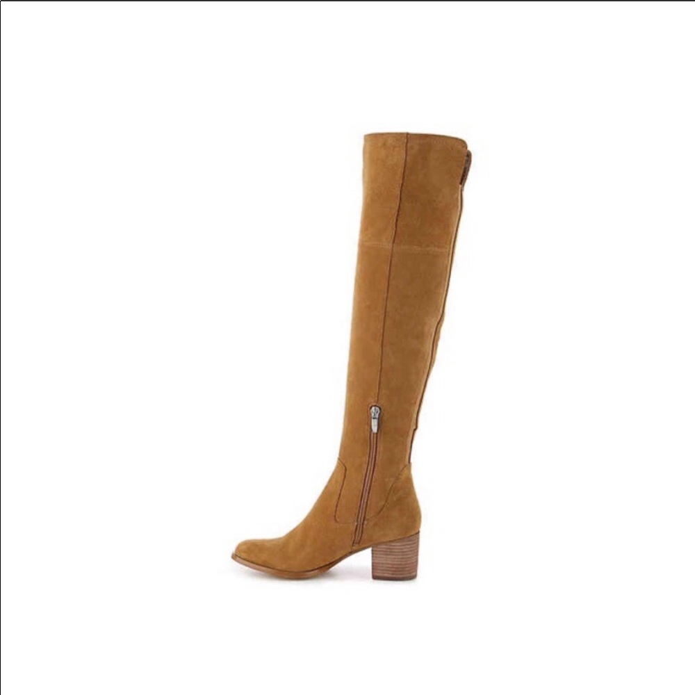 Marc Fisher Tall Suede Knee-High Boots in Tan
